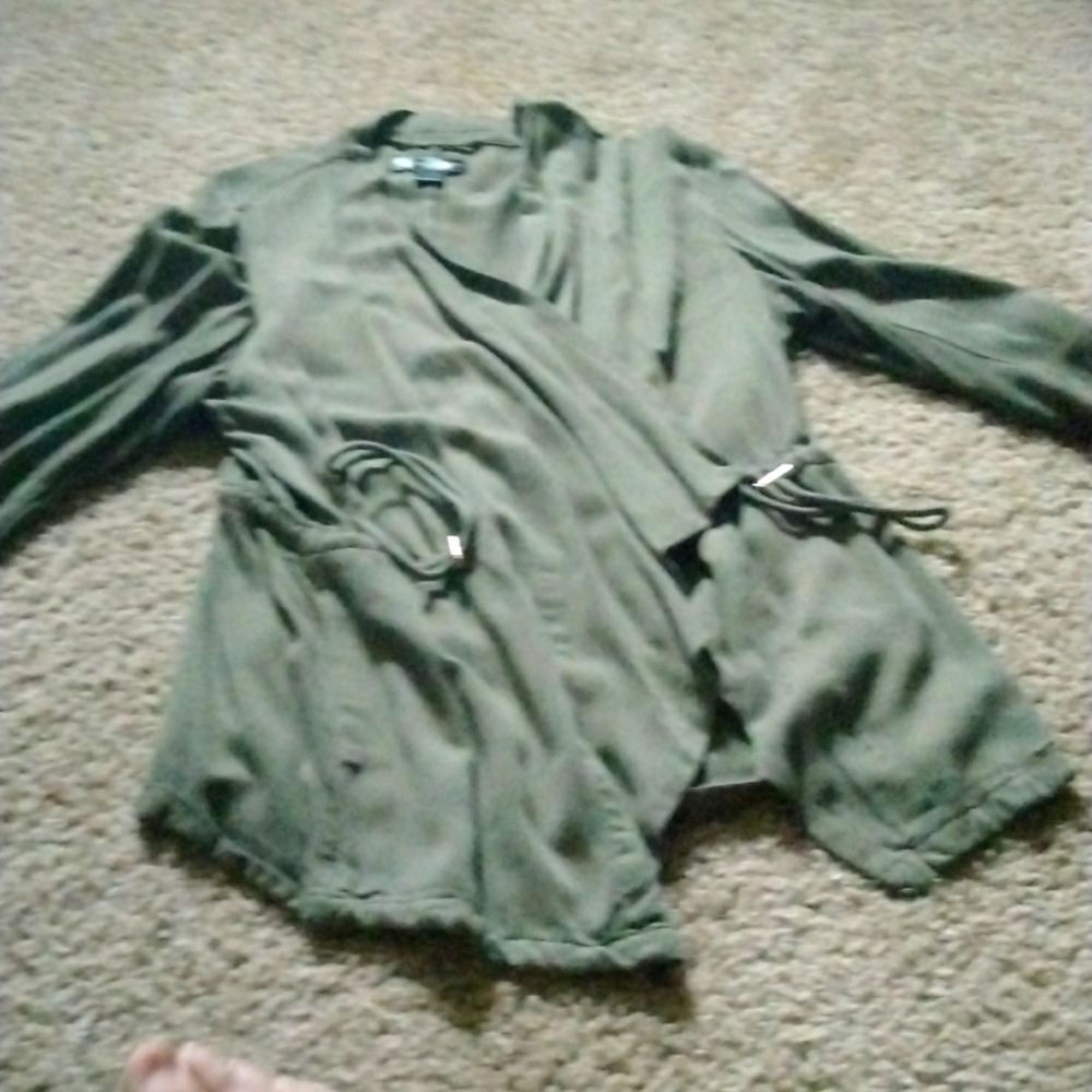 Green cardigan